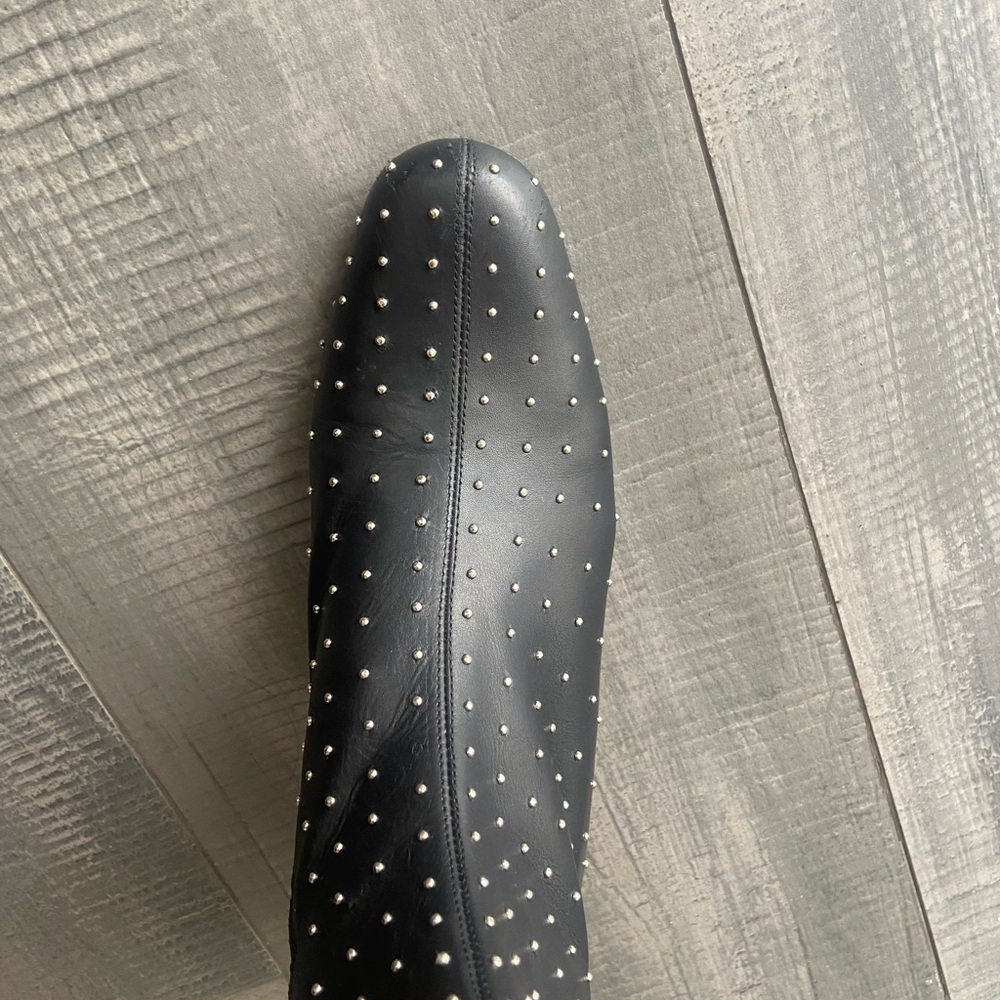 Saint Laurent Black Ankle Boots with Silver Studs - Picture 5 of 10